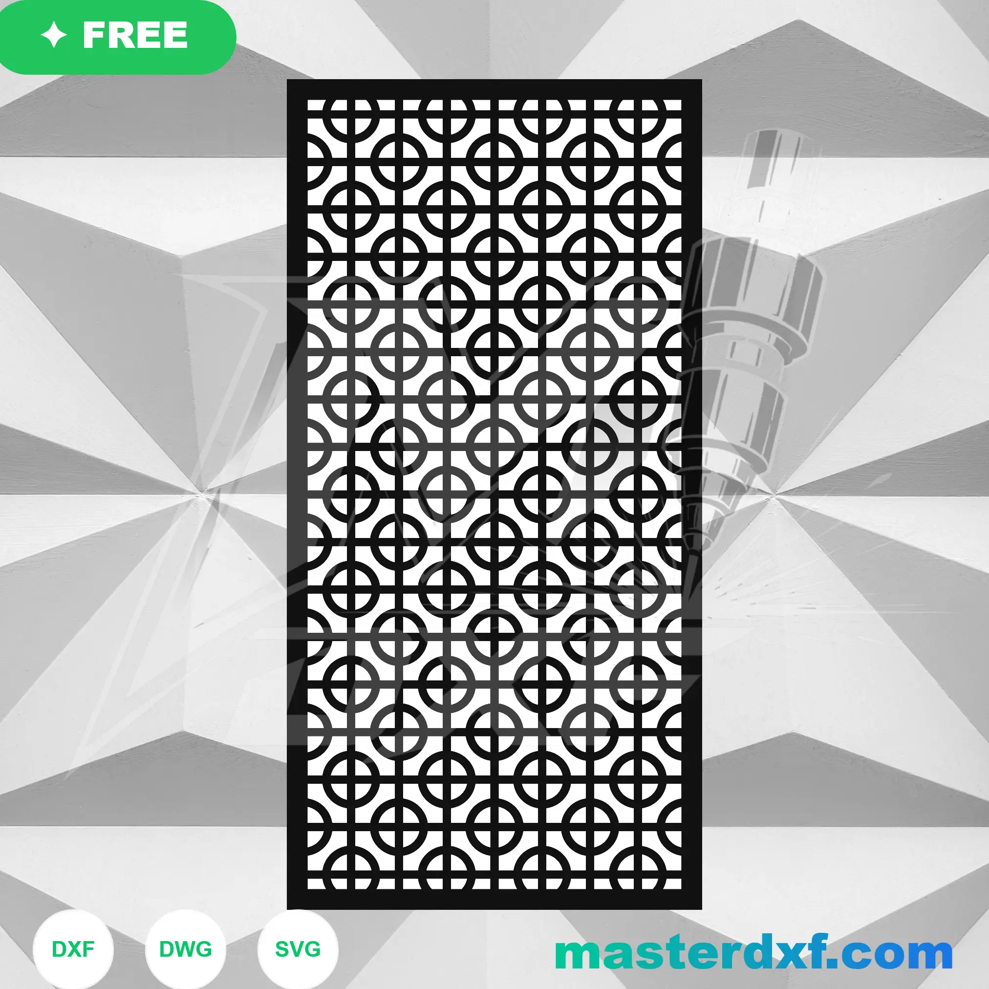Modern Minimalist Staggered Slat Accent Grid DXF File — Free Download for Laser CNC Plasma